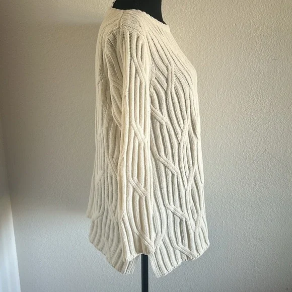 J.Jill Chenille Tunic Cream Sweater Size Petite Medium - Picture 5 of 10